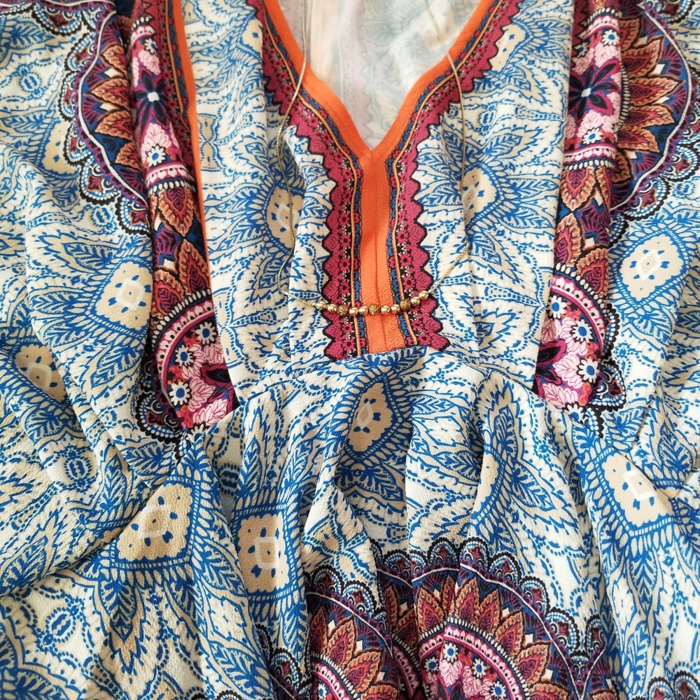 Boho Flutter Sleeve Blouse - image 5